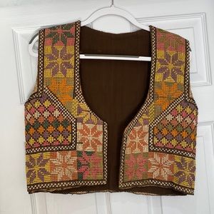 Vintage Colorful Woven Vest